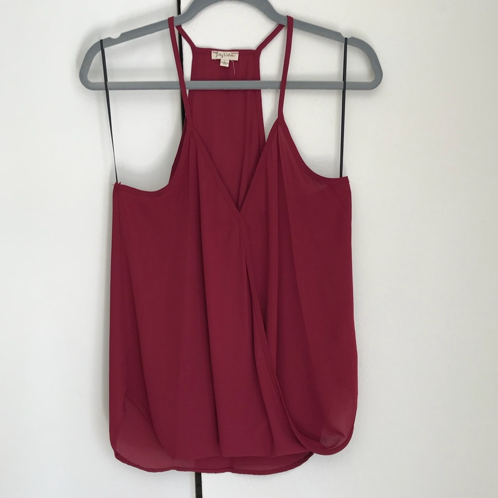 Lily White | Maroon Sheer Tank